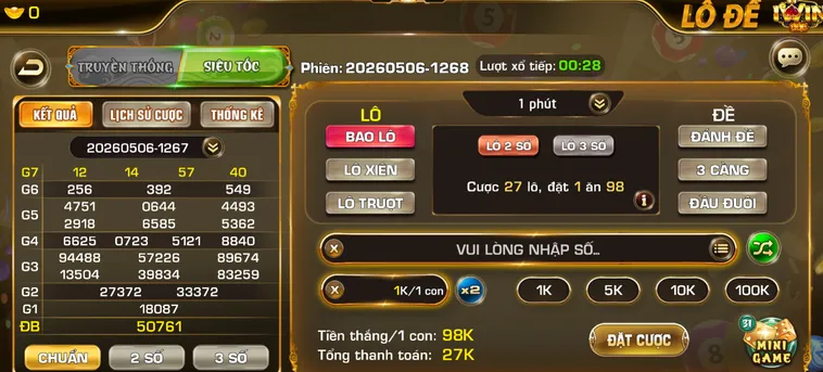 Lô Đề Siêu Tốc Tại Iwin Club Nhịp Độ Trận Đấu Nhanh Cho Cơ Hội Thắng Lớn